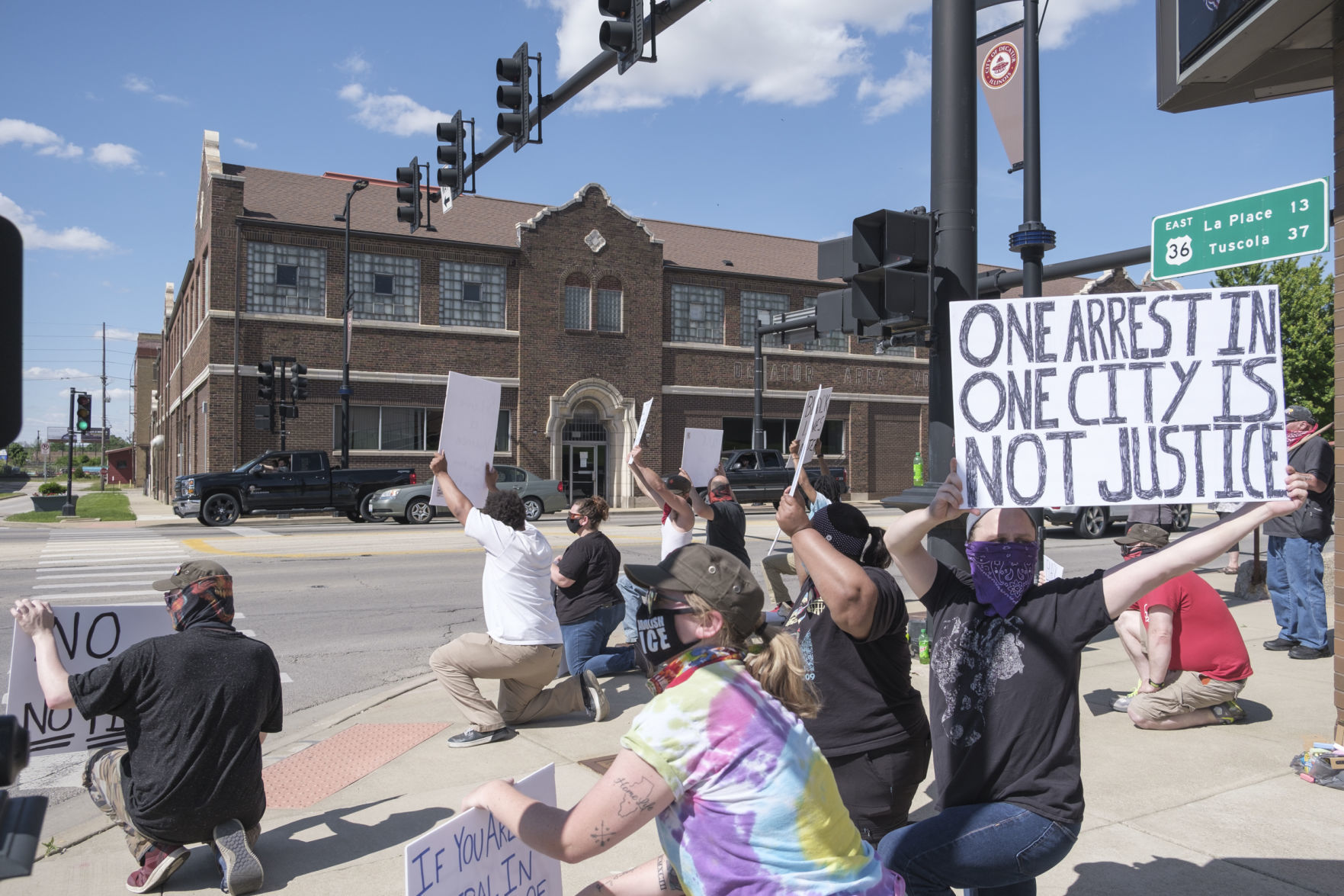 Downtown Decatur protest